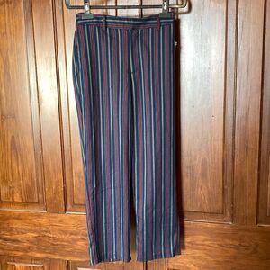 Urban Outfitter NWT Striped High Rise Navy Red Trouser Pants size M
